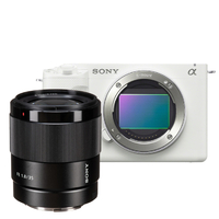 Sony ZV-E1 Mirrorless Camera with FE 35mm f/1.8 Lens - White