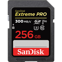 SanDisk Extreme Pro 256GB SDXC UHS-II 300MB/s Memory Card - V90