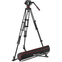 Manfrotto 504X Fluid Video Head with MVTTWINGA Aluminum Tripod with Ground Spreader
