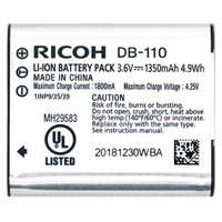 Ricoh DB-110 OTH Li-Ion Battery for GR III Camera