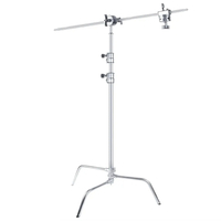 Xlite Turtle Base C Stand Silver with Arm & 2 Grip Heads