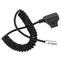Kondor Blue Coiled D-Tap to BMPCC 6K/4K Power Cable for Blackmagic (Black)