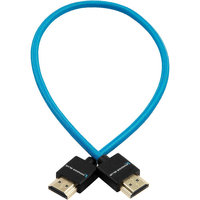 Kondor Blue HDMI to HDMI 40cm Thin Braided Cable for on Camera Monitors - Blue