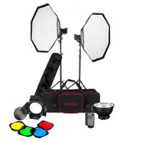 Godox DP600III-V Pro Studio Flash with LED Modeling Lamp - 600Ws, 2-Light Kit