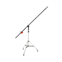 Manfrotto 085B Light Boom 35 Black A25 with Silver Cine Stand & Castors