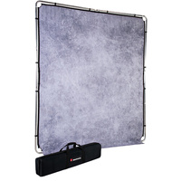 Manfrotto LL LB7930 EzyFrame Vintage Background Kit 6.5 x 7.5' - Concrete