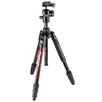 Manfrotto MKBFRTA4RD-BH Befree Advanced Aluminium Travel Tripod Twist Red, Ball Head