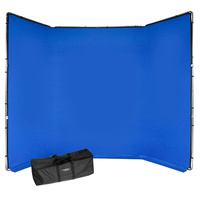 Manfrotto MLBG4301KB FX Portable Background Kit - Chroma-Key Blue, 13.1 x 9.5'