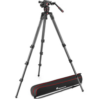 Manfrotto MVK608CTALL 608 Nitrotech Fluid Video Head and 536 Carbon Fiber Single Legs Tripod