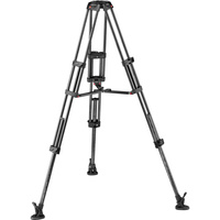 Manfrotto MVTTWINMC Carbon Fiber Twin Leg Video Tripod Legs with Mid-Level Spreader - 100/75mm Bowl