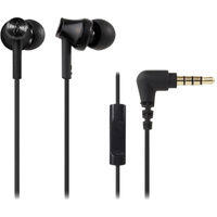 Audio-Technica In-Ear Headphone with Microphone and Button Control for Smartphone - Black