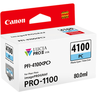 Canon PFI-4100 Photo Cyan Pigment Ink Tank - 80mL