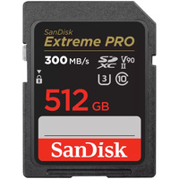 SanDisk Extreme Pro SDHC and SDXC UHS-II cards - 512GB, SDXC