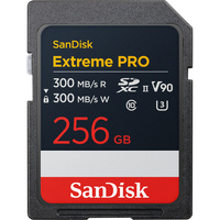 SanDisk Extreme Pro 256GB SDXC UHS-II 300MB/s Memory Card - V90