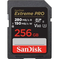 SanDisk Extreme Pro 256GB SDXC UHS-II 280MB/s Memory Card - V60