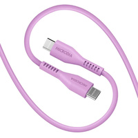 Microdia Fruitywire Liquid Silicon USB-C to USB-C 100W 1.3m - Lavender