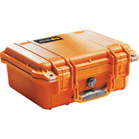 Pelican 1400 Camera Case with Foam - Orange