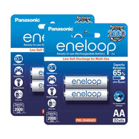 Panasonic Eneloop AA Batteries 2000mAh 2 x 2-pack
