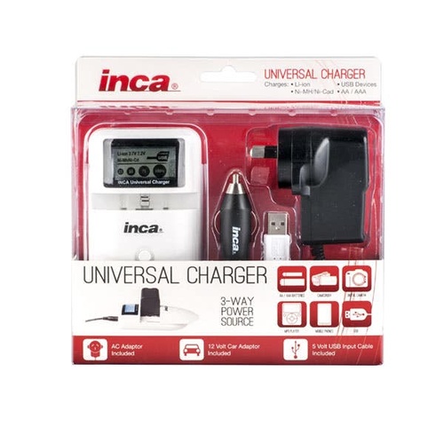 Inca Universal Battery Charger w/LCD Display