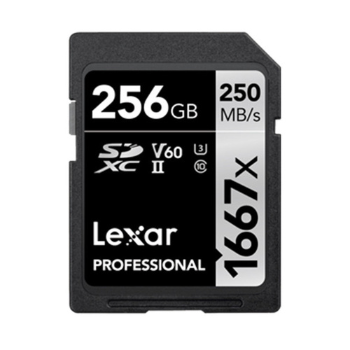 Lexar Pro 256GB 1667x SDXC UHS II Card 250MB/s V60