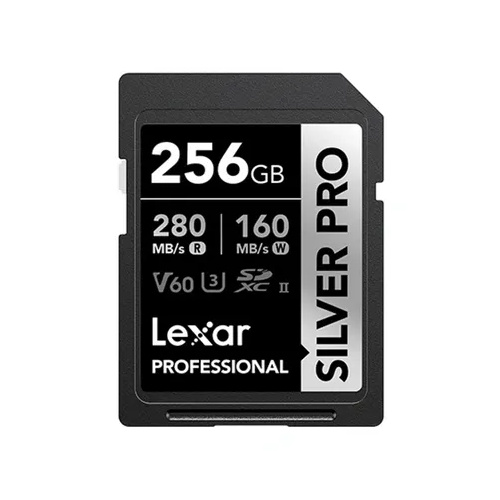 Lexar Pro 256GB 280Mbs SDXC Silver PRO Card V60 UHS-II
