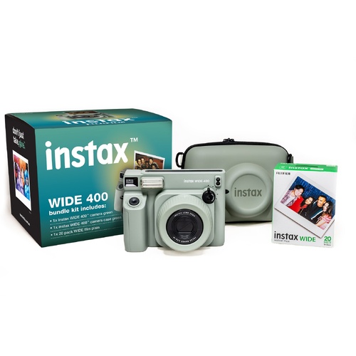 Fujifilm Instax Wide 400 Bundle with Case and 20-Shot Film - Green