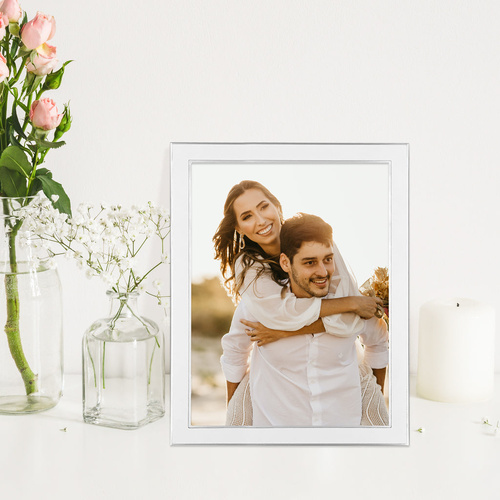 Profile Metal Eternal White 6x8" Photo Frame