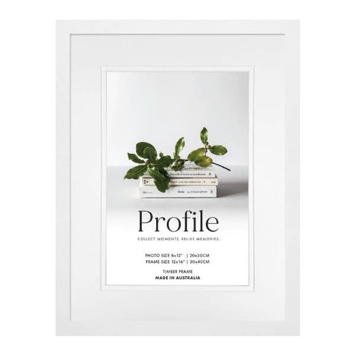 Profile Deluxe White 12x16" Frame - 8x12" Opening