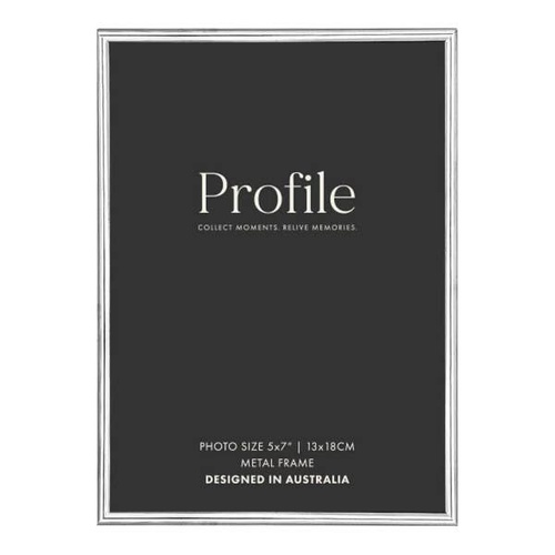 Profile Silver Brass Photo Frame - 5x7"