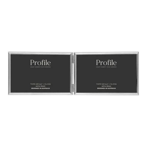 Profile Habitat Silver Photo Frame - 2x 4x6"