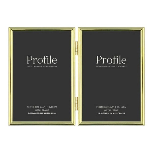 Profile Habitat Brass Photo Frame - 2x 4x6"