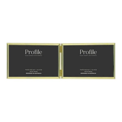 Profile Habitat Brass Photo Frame - 2x 4x6"