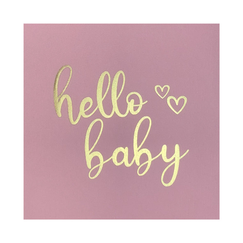 Profile Hello Baby Pink Cloth Slip-in 4x6 200 Photo Album