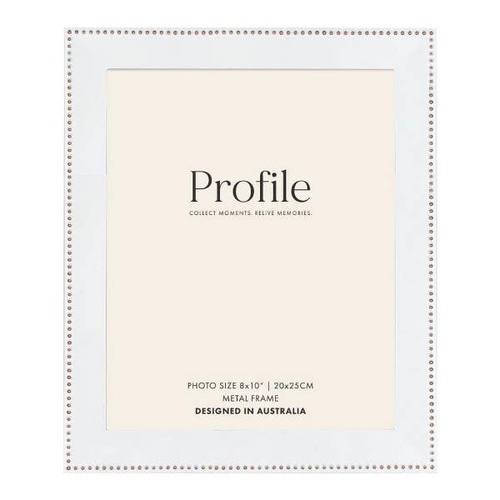 Profile Noble White Gold 8x10" Photo Frame