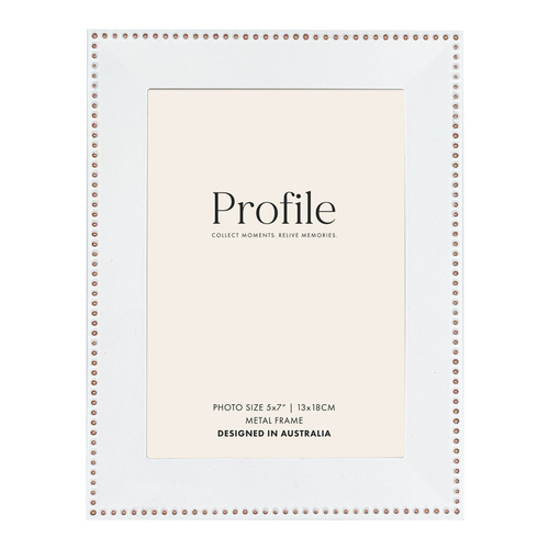 Profile Noble White Gold 5x7" Photo Frame