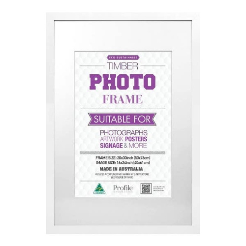Profile Poster 20x30" Frame for 16x24" Photo - White
