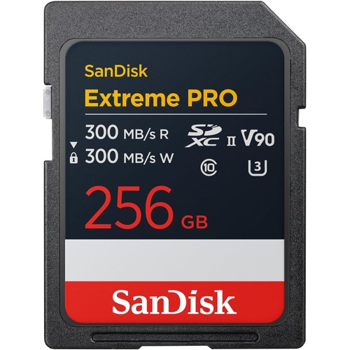 SanDisk Extreme PRO 256GB SDXC UHS-II Card 300Mbs V90
