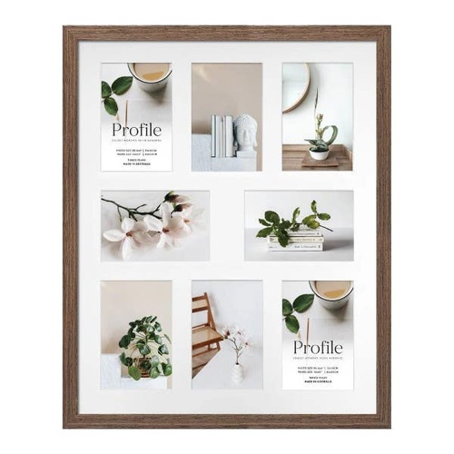 Profile Deluxe Chestnut 16x20" Frame - 8x 4x6" Photos