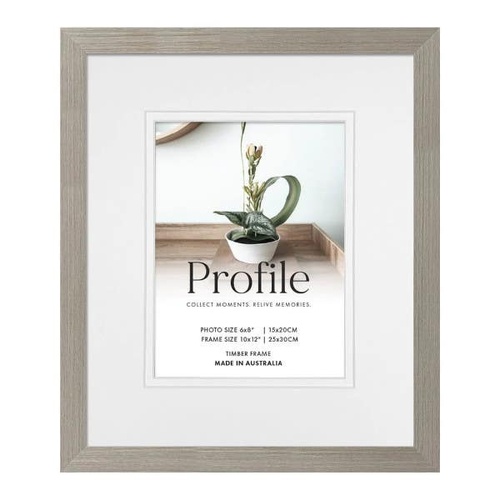 Profile Stone Ash 10x12" frame - 6x8" opening