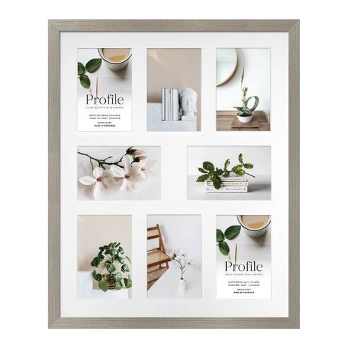 Profile Deluxe Stone Ash 16x20" Frame - 8x 4x6" Photos