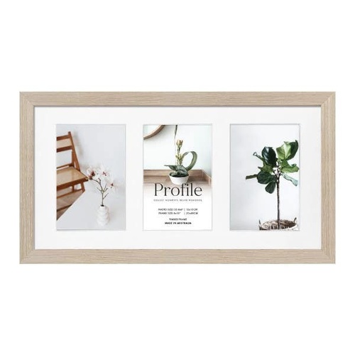 Profile Deluxe Polar Birch 20x40cm Photo Frame - 3x 10x15cm Photos