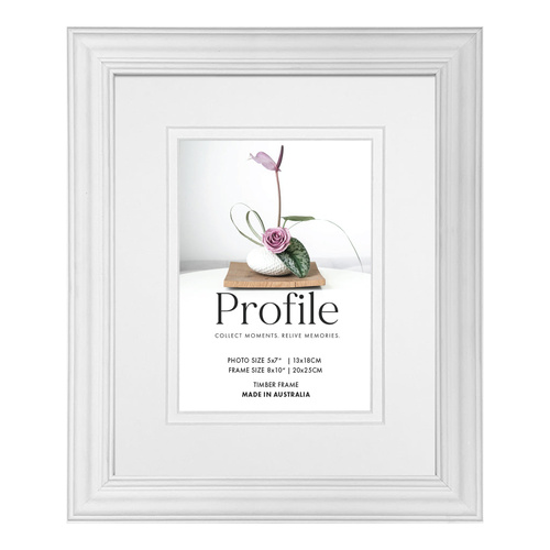 Profile Hawthorne White 8x10" Frame - 5x7" Opening