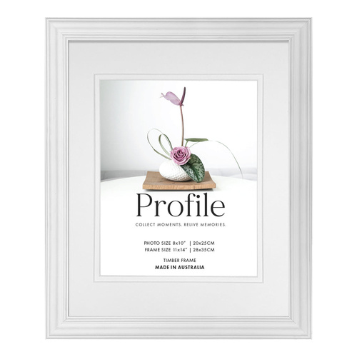 Profile Hawthorne White 11x14" Frame - 8x10" Opening