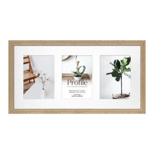 Profile Victorian Ash 25x50 cm Photo Frame - 3x 13x18cm Photos