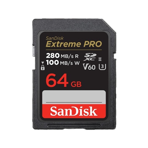 SanDisk Extreme Pro 64GB SDXC Card 280MB/s V60