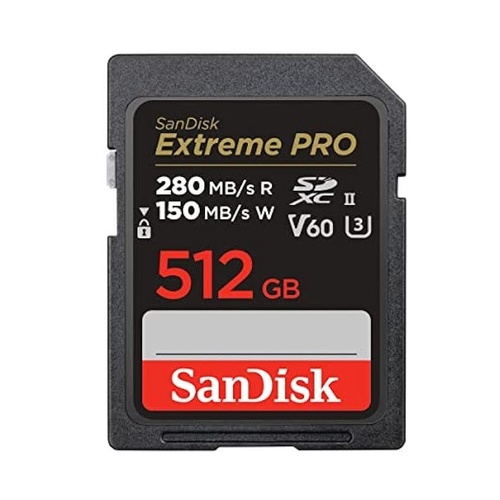 SanDisk Extreme Pro 512GB SDXC Card 280MB/s V60