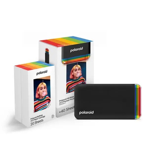 Polaroid Hi.Print Photo Mini Printer w/40x Media Kit - Black