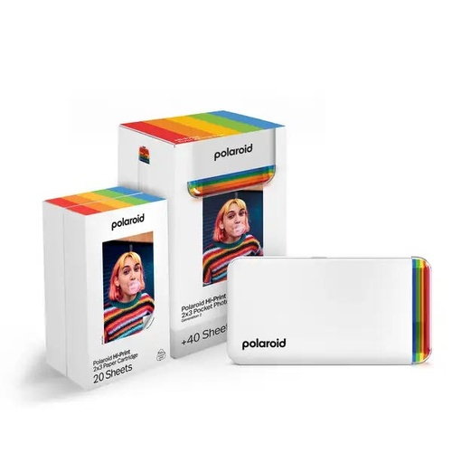 Polaroid Hi.Print Photo Mini Printer w/40x Media Kit - White
