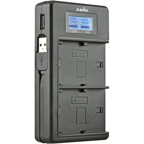 Jupio USB Charger 2x Slots w/LCD - Panasonic Lumix DMW-BLF19