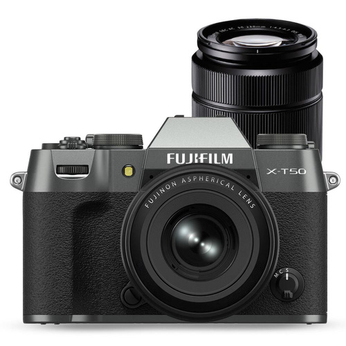 Fujifilm X-T50 + XC 35mm F2 & XC 50-230mm Twin Kit - Charcoal